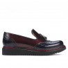 Damskie buty casual 659 lakierowane indygo+bordo