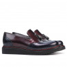 Damskie buty casual 659 lakierowane indygo+bordo