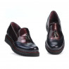 Damskie buty casual 659 lakierowane indygo+bordo