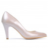 Damskie eleganckie buty 1234 cappuccino perłowy