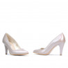 Damskie eleganckie buty 1234 cappuccino perłowy