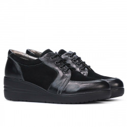 Damskie buty casual 6006 czarny kombinowany
