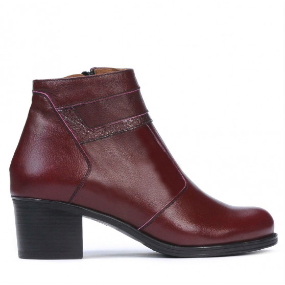 Damskie botki 3328 bordowe