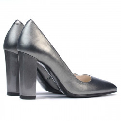 Eleganckie damskie buty 1261 szary metaliczny