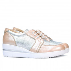 Damskie buty casual 6006 puder kombinowany