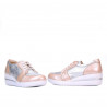 Damskie buty casual 6006 puder kombinowany