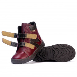 Buty dziecięce 3015 bordo kombinowane