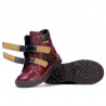 Buty dziecięce 3015 bordo kombinowane