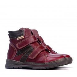 Buty dziecięce 3015 bordo kombinowane
