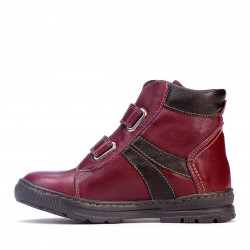 Buty dziecięce 3015 bordo kombinowane