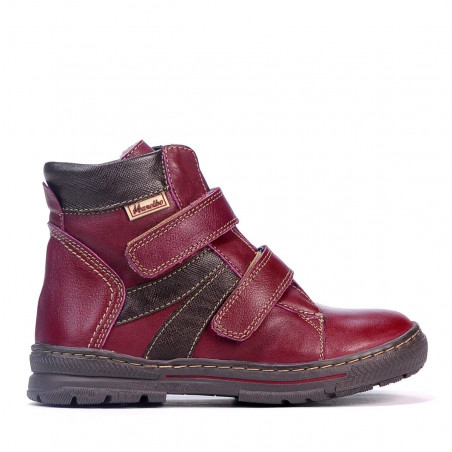 Buty dziecięce 3015 bordo kombinowane