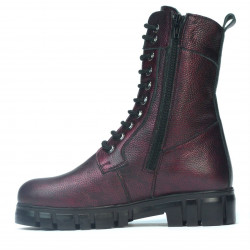 Damskie botki 3337 bordo perłowy