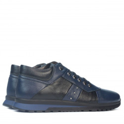 Buty casual męskie 4110 indigo+czarny