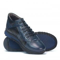 Buty casual męskie 4110 indigo+czarny