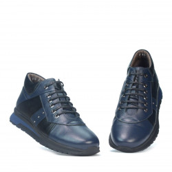 Buty casual męskie 4110 indigo+czarny