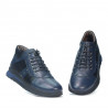 Buty casual męskie 4110 indigo+czarny