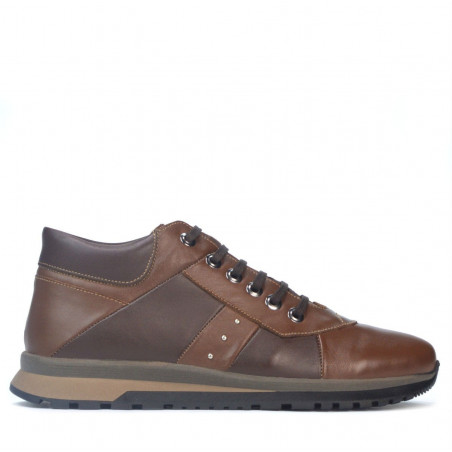 Casualowe buty męskie 4110 brązowy+kawa