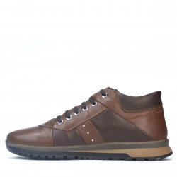 Casualowe buty męskie 4110 brązowy+kawa