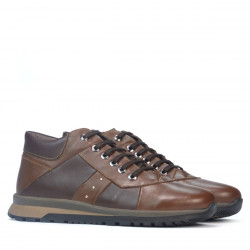 Casualowe buty męskie 4110 brązowy+kawa