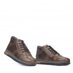 Casualowe buty męskie 4110 brązowy+kawa