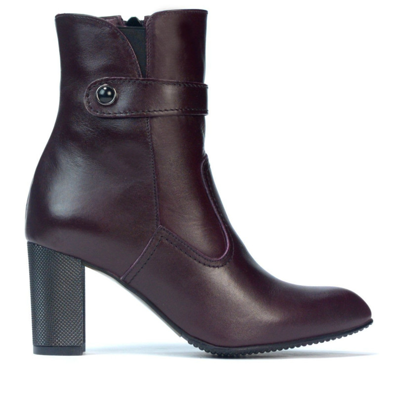 Damskie botki 1172 bordo
