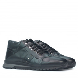 Buty casual męskie 4110 czarne+szare