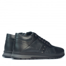 Buty casual męskie 4110 czarne+szare