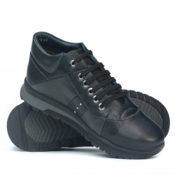 Buty casual męskie 4110 czarne+szare