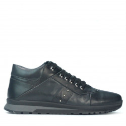 Buty casual męskie 4110 czarne+szare
