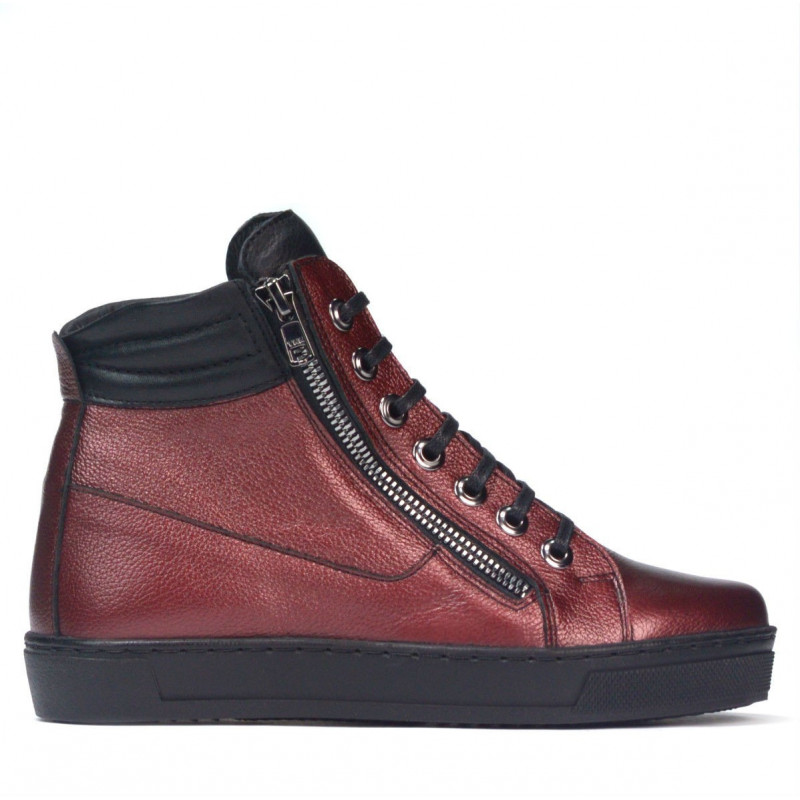 Buty 3339 bordo perła
