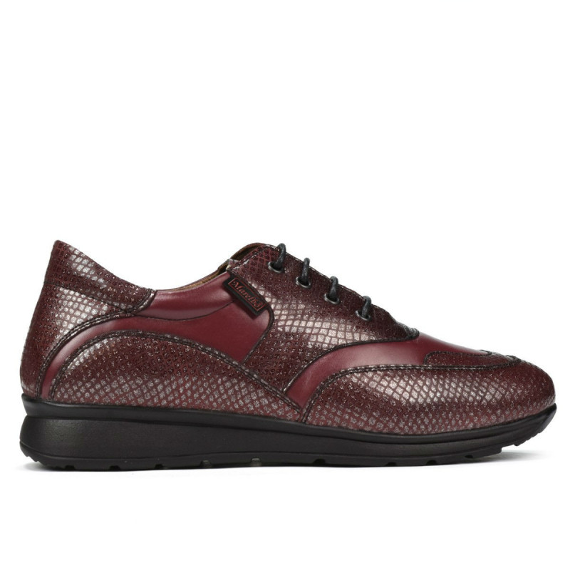 Damskie buty sportowe/casual 6005 bordo kombinowane