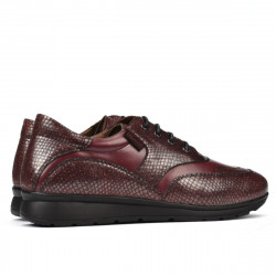 Damskie buty sportowe/casual 6005 bordo kombinowane