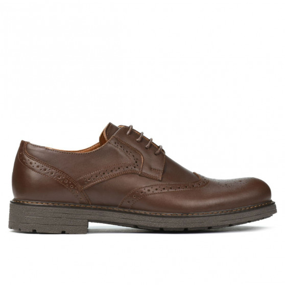 Eleganckie buty męskie 894 brązowe