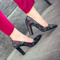 Eleganckie buty damskie 1261 czarny pastel