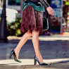 Eleganckie buty damskie 1261 lakierowane zielone perłowe