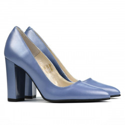 Eleganckie buty damskie 1261 niebieski perłowy