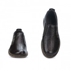 Casualowe buty męskie 7200p perforowane w kolorze kawy