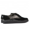 Czarne lakierowane damskie buty casual 664