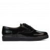 Czarne lakierowane damskie buty casual 664