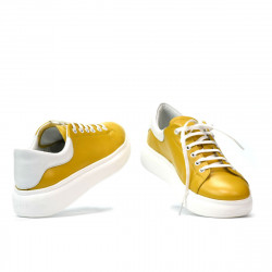 Buty sportowe damskie 6008 żółty kombinowany