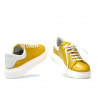 Buty sportowe damskie 6008 żółty kombinowany