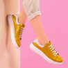 Buty sportowe damskie 6008 żółty kombinowany