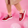 Buty sportowe damskie 6008 czerwony połączony