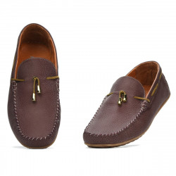Mokasyny męskie 863 g bordo