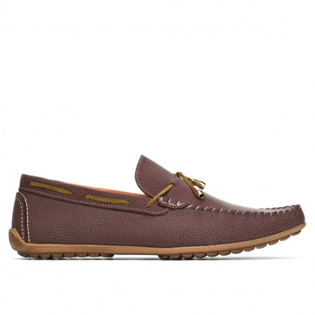 Mokasyny męskie 863 g bordo