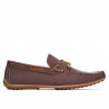 Mokasyny męskie 863 g bordo