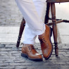Buty casual męskie 836 brązowe
