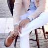 Buty casual męskie 836 brązowe