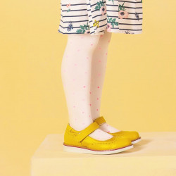 Dziecięce buty 153 żółty kombinowany
