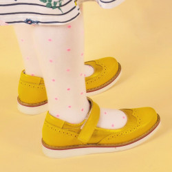 Dziecięce buty 153 żółty kombinowany